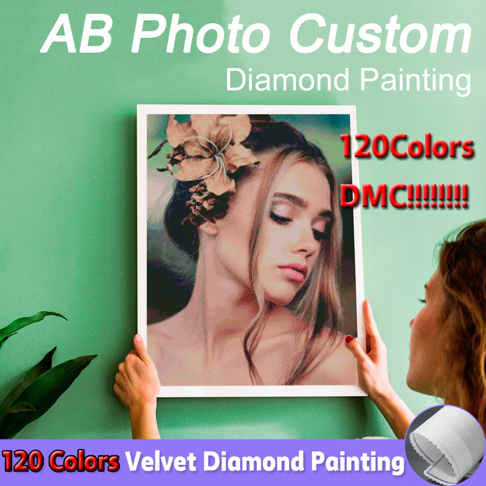Photo Mosaic Print - 120 لون الماس اللوحة مجموعات مخصصة