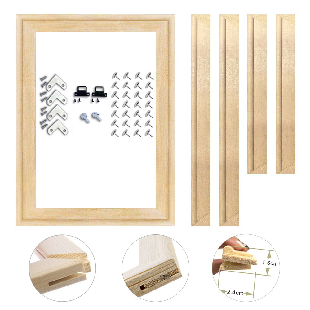 Engraved Wood Frame - 30x40 50x70 70x100 سنتيمتر قماش الإطار