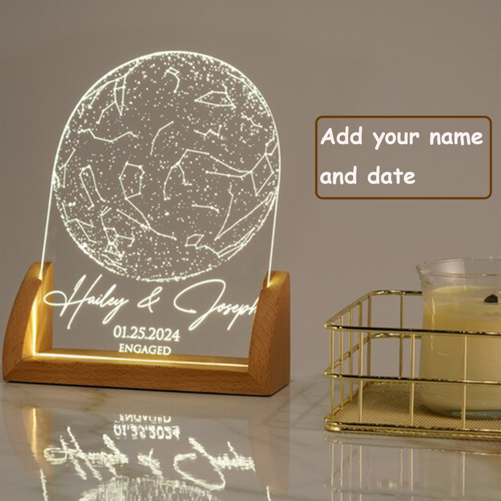 Custom Star Map - خريطة نجمة مخصصة حسب التاريخ كوكبة