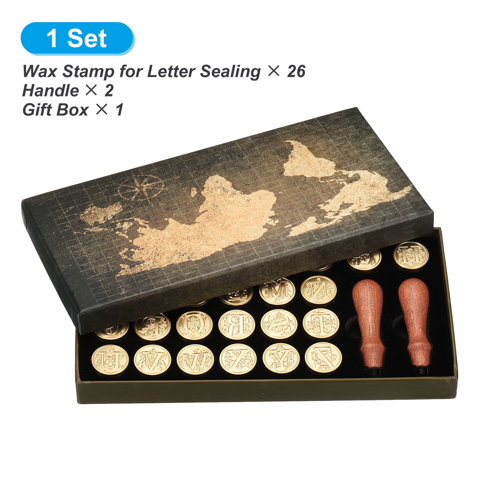 Wax Seal Letter Kit - طقم ختم شمعي للحروف الأبجدية، 26
