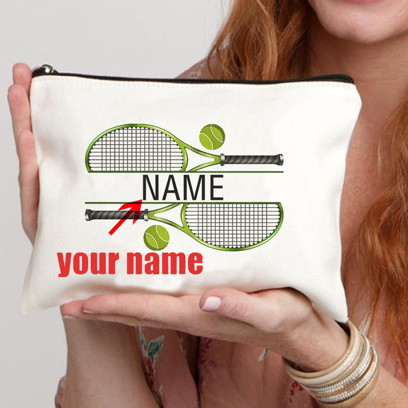 Personalized Name Box - شخصية التنس اسم مخصص حقيبة ماكياج