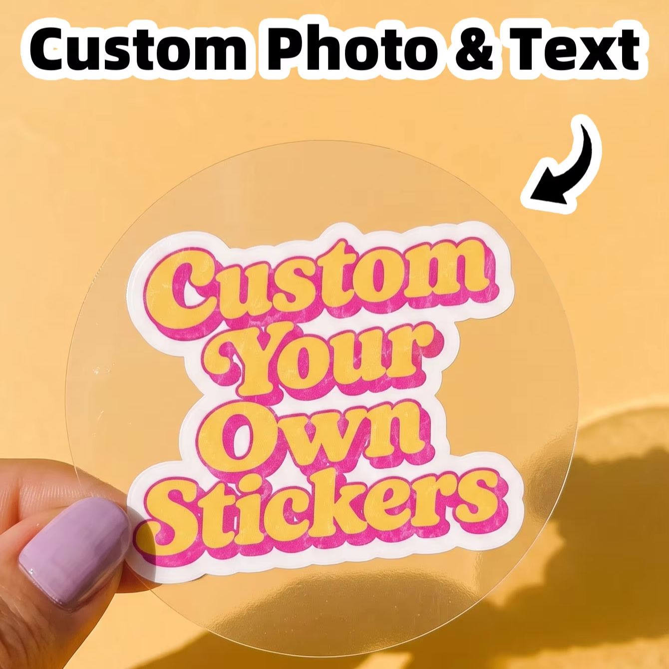 Personalised Candle Label - 1-180 قطعة ملصقات شفافة مقاومة للماء