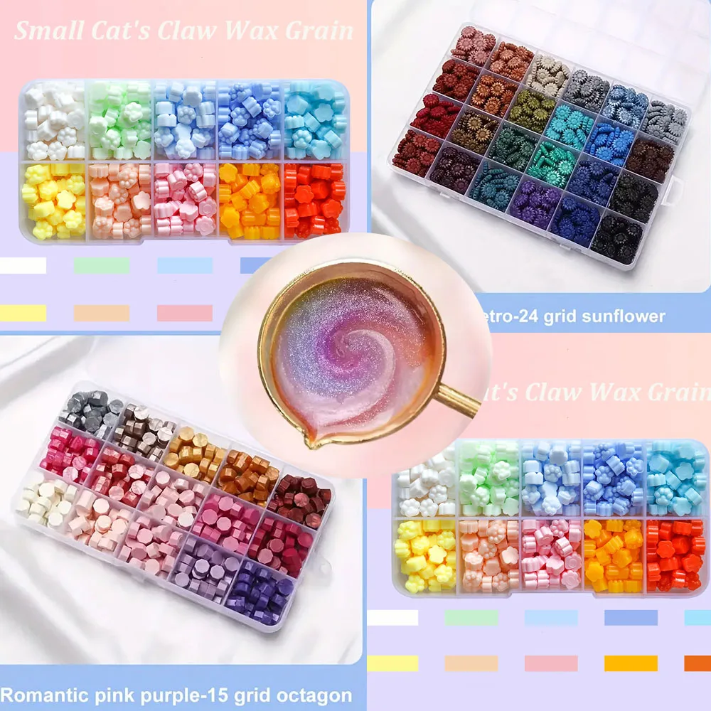 Wax Seal Letter Kit - 600 قطعة من حبيبات الشمع للختم،