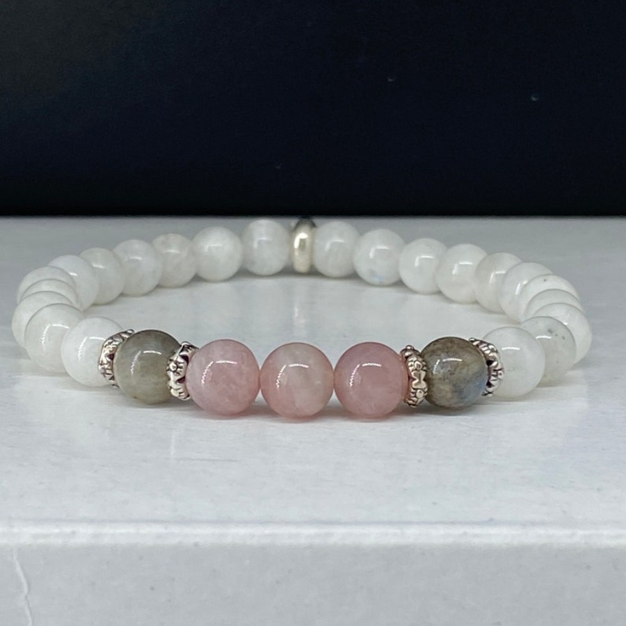 Coordinates Bracelet - سوار جديد من حجر القمر واللابرادوريت