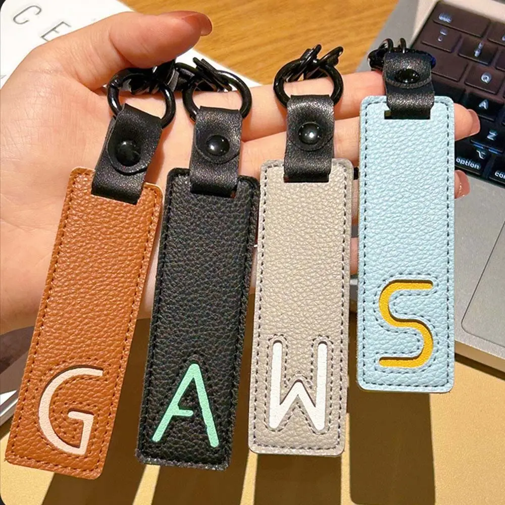 Monogram Keychain Leather - الكلاسيكية بو الجلود المفاتيح A-Z 26