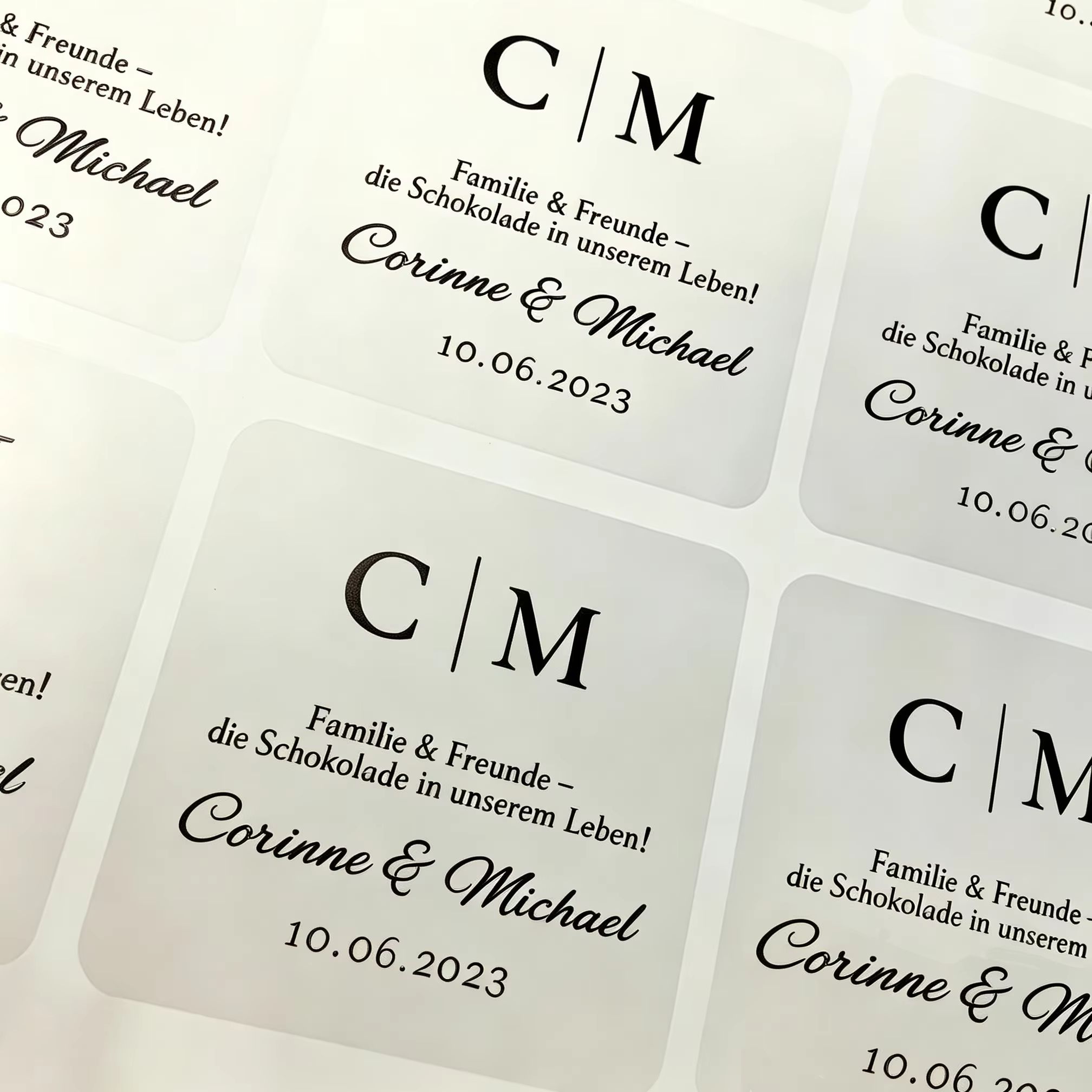 Personalised Candle Label - 100 ورقة من ملصقات الزفاف المخصصة،