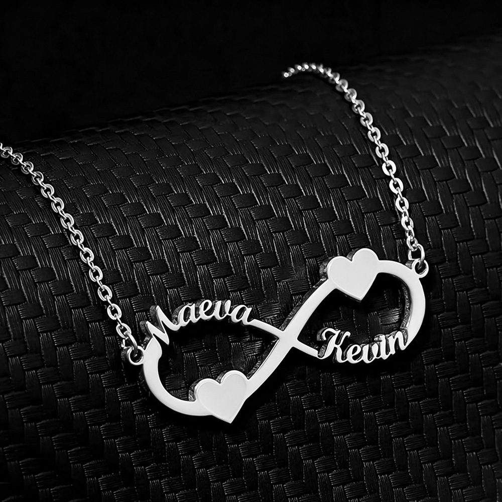 Name Necklace Custom - قلادة مخصصة بالاسم مع قلادة على