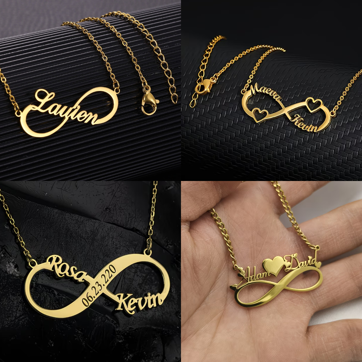 Name Necklace Custom - قلادات مخصصة بتصميم لانهائي للنساء والعائلة