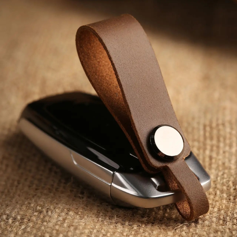 Initial Ring Custom - شعار مخصص جلد طبيعي المفاتيح الرجال