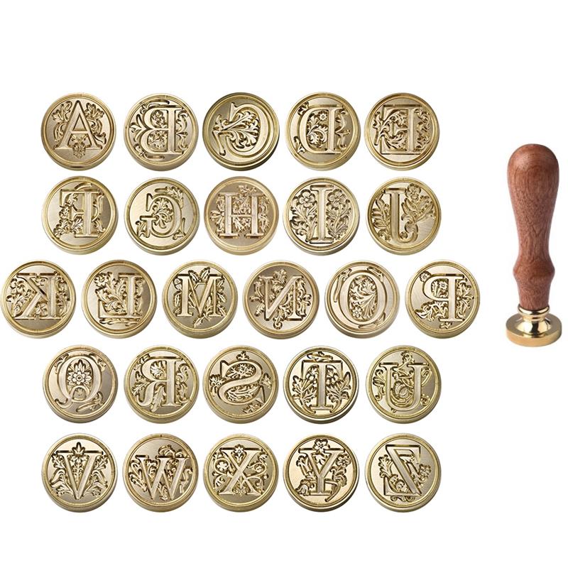 Wax Seal Letter Kit - A-Z خمر مختومة ختم الشمع رئيس