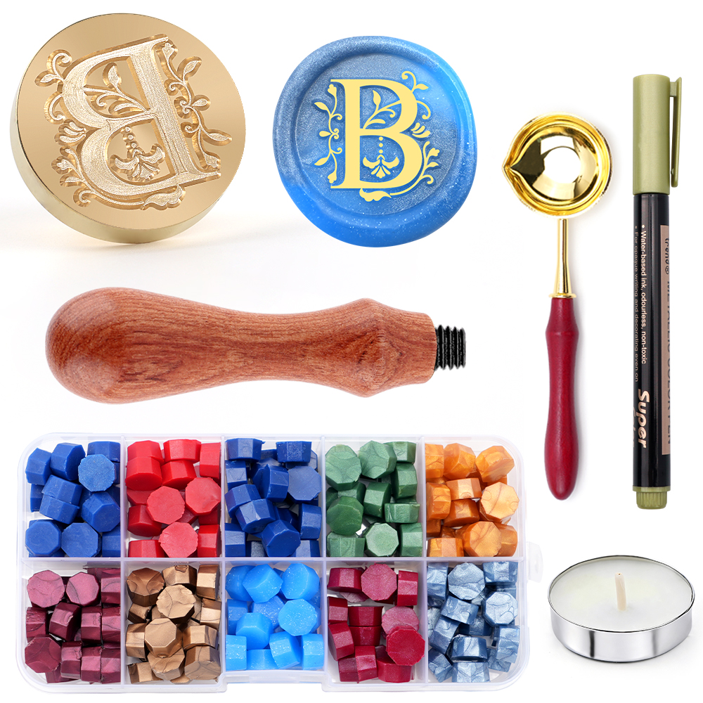 Wax Seal Letter Kit - طقم ختم شمعي بالحروف من A