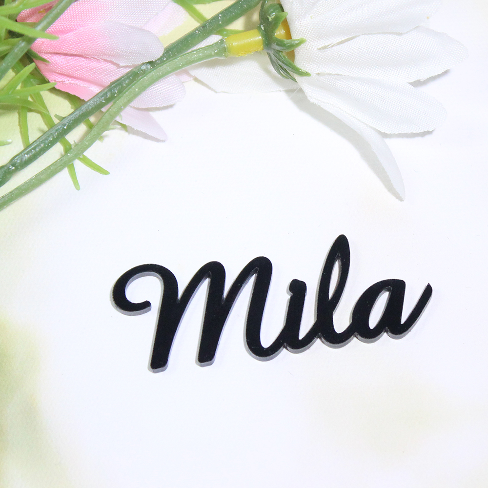 Personalized Name Box - 30/50/100 قطعة علامة اسم شخصية الاكريليك
