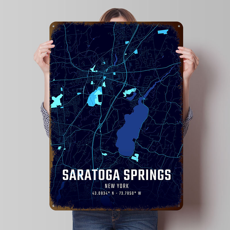 لوحة معدنية مخصصة بتصميم خريطة - مراجعة Custom Map Poster وسعره