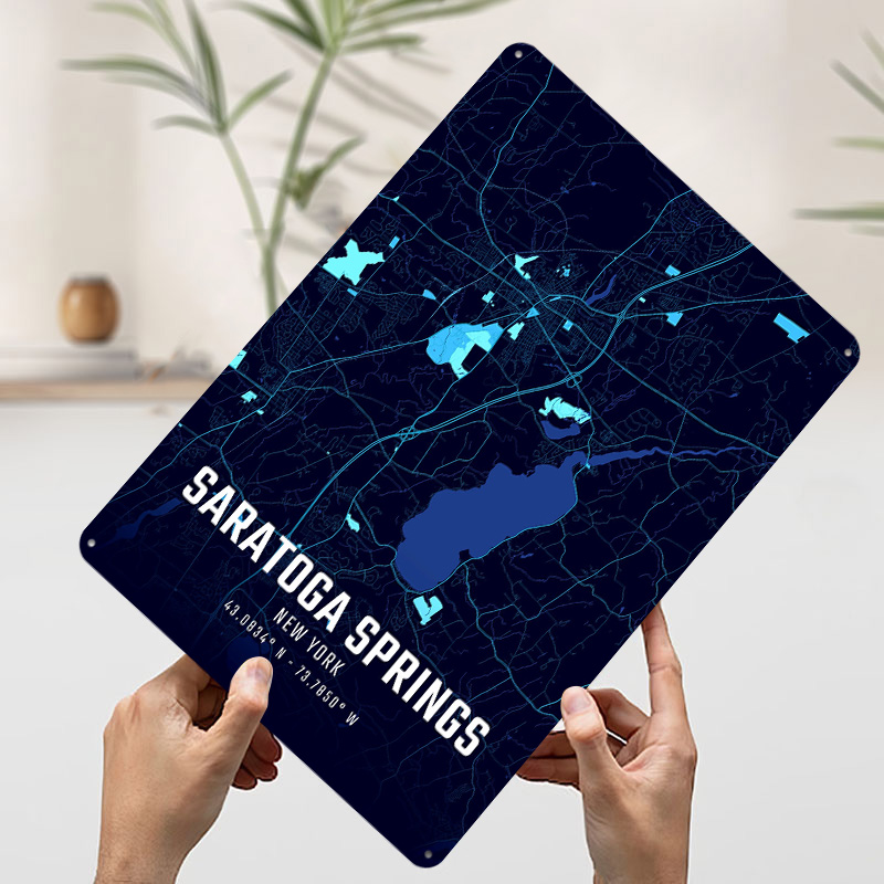 لوحة معدنية مخصصة بتصميم خريطة - مراجعة Custom Map Poster وسعره