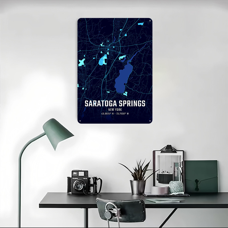 لوحة معدنية مخصصة بتصميم خريطة - مراجعة Custom Map Poster وسعره