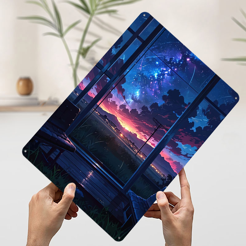 ملصق طباعة بتصميم نافذة أنيمي  - مراجعة Custom Night Sky وسعره