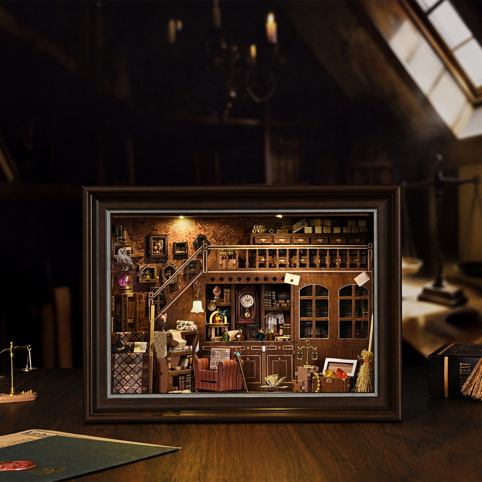 طقم ركن كتاب خشبي ثلاثي الأبعا - مراجعة Engraved Wood Frame وسعره