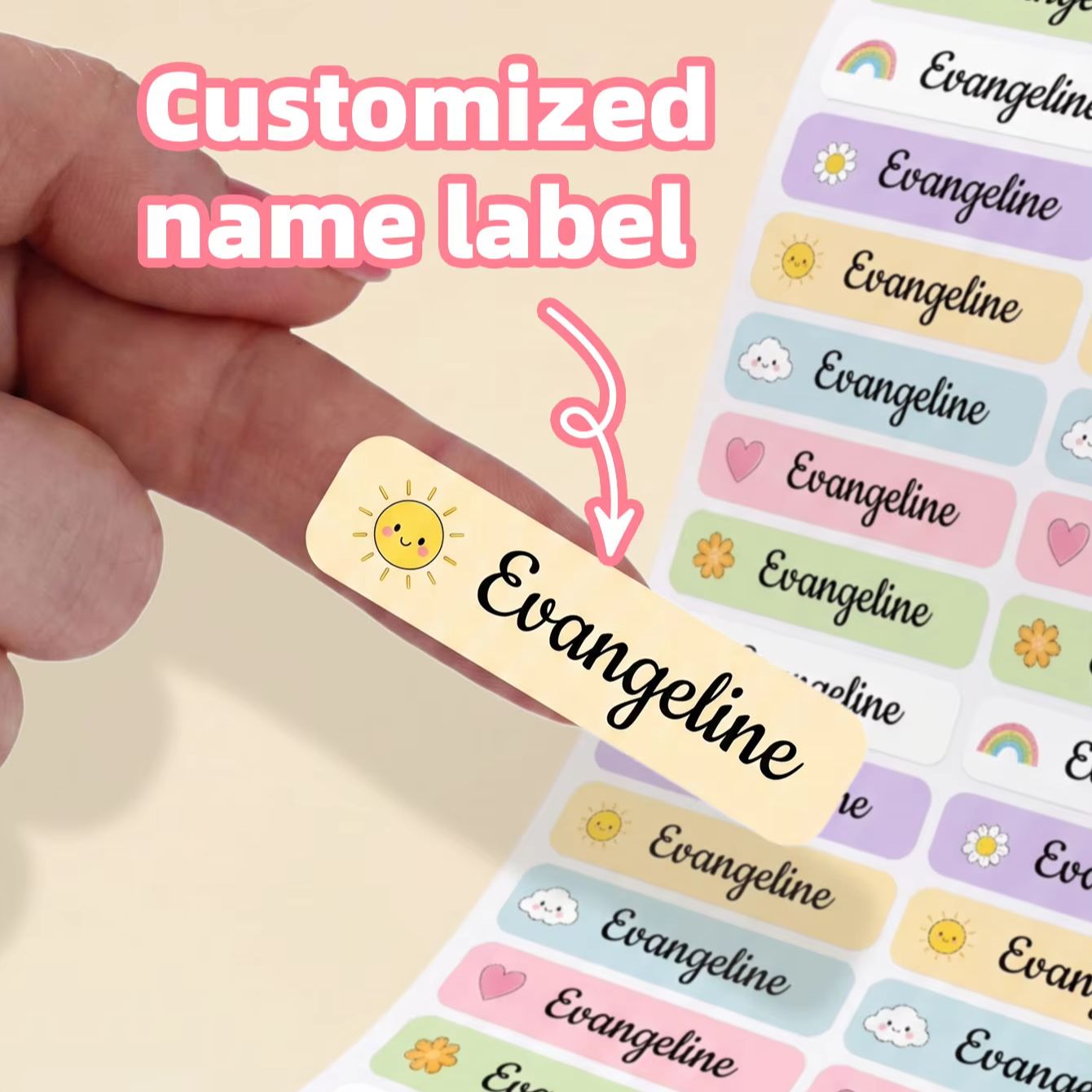 1-220 قطعة ملصقات أسماء مخصصة، - مراجعة Personalized Name Box وسعره