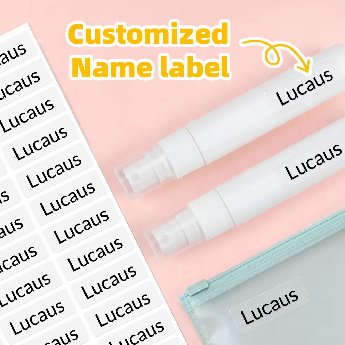 1-300 قطعة ملصقات مخصصة بالاسم - مراجعة Personalized Name Box وسعره