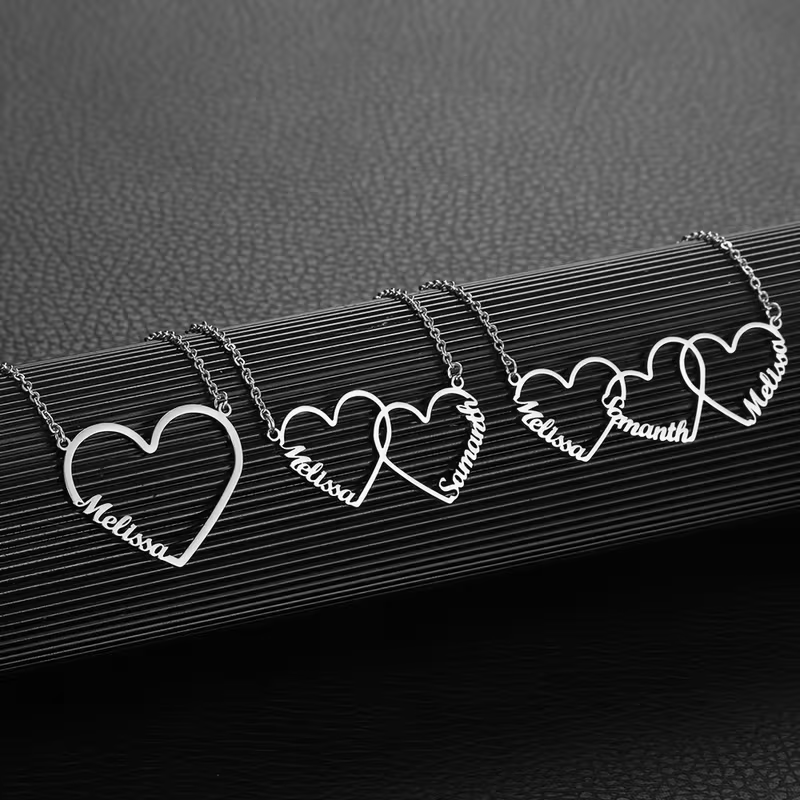 قلادة مخصصة بأسماء متداخلة على - مراجعة Name Necklace Custom وسعره
