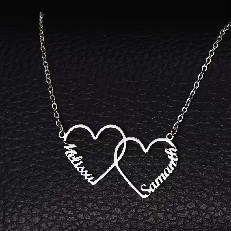 قلادة مخصصة بأسماء متداخلة على - مراجعة Name Necklace Custom وسعره