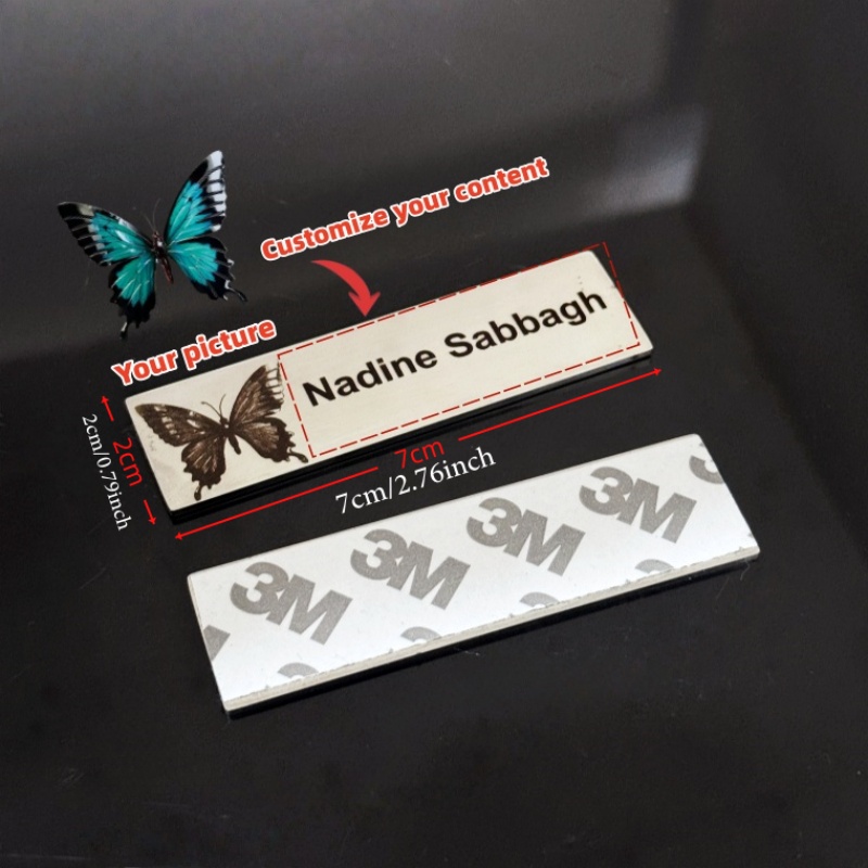 لوحة اسم معدنية مخصصة 70×20 مل - مراجعة Personalized Name Box وسعره