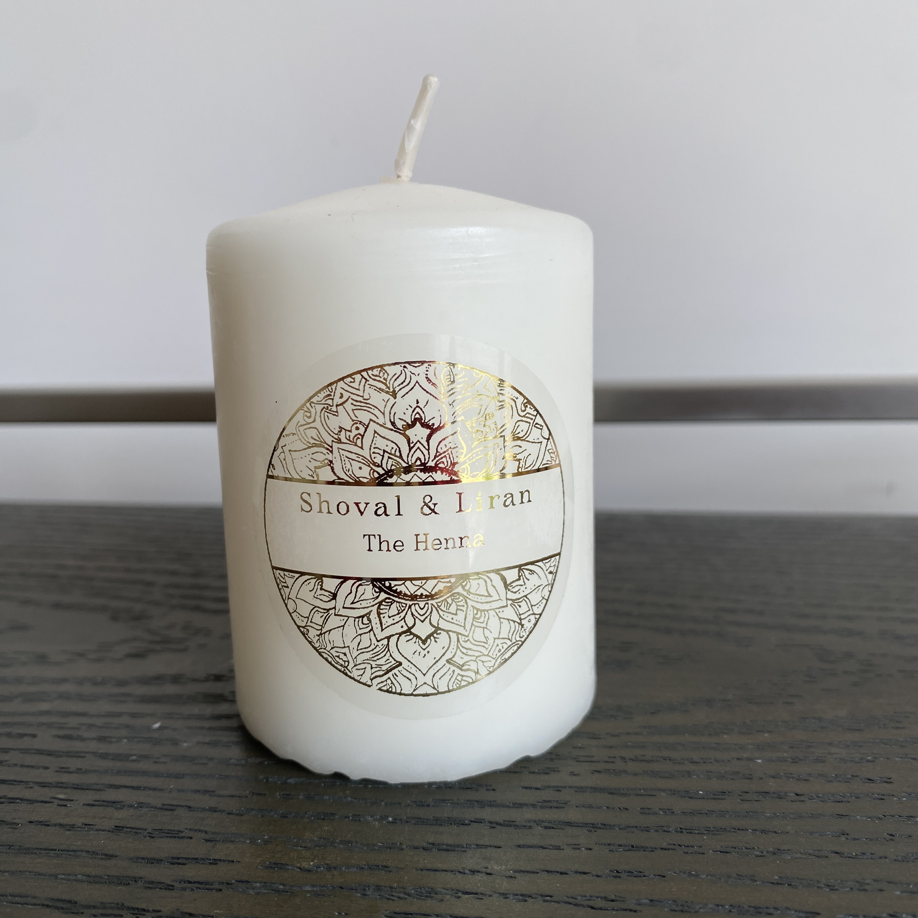 ملصقات شموع مخصصة ليوم الحناء، - مراجعة Personalised Candle Label وسعره