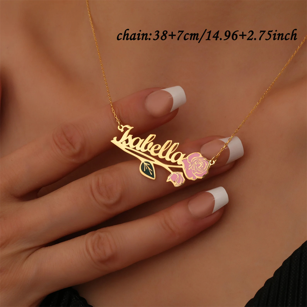 قلادة مخصصة بألوان زاهية مع اس - مراجعة Name Necklace Custom وسعره