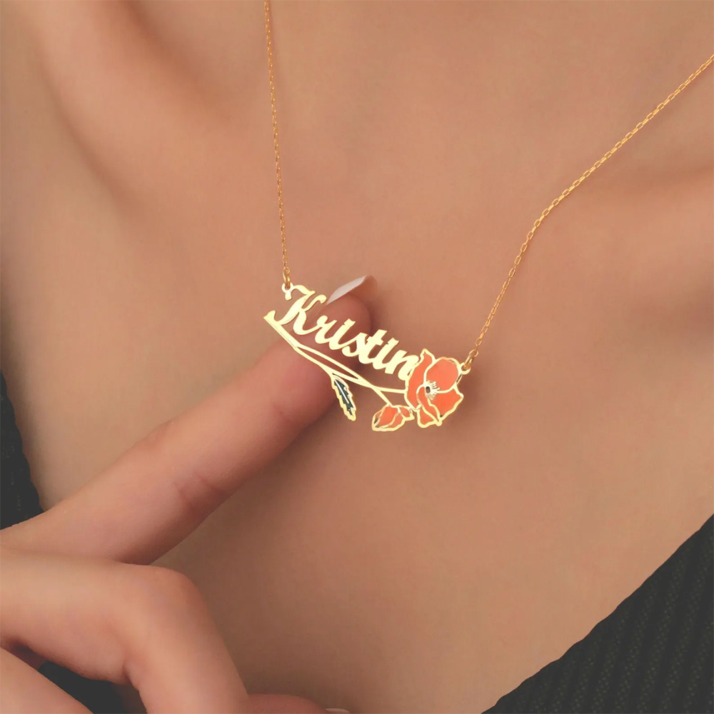 قلادة مخصصة بألوان زاهية مع اس - مراجعة Name Necklace Custom وسعره