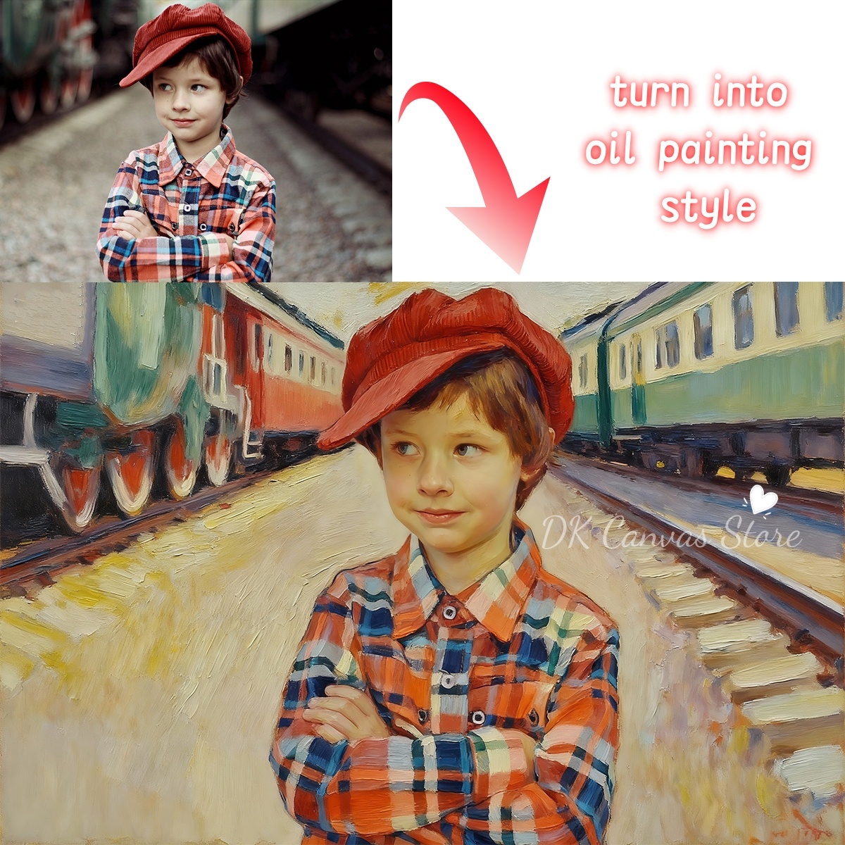 شخصية مخصصة النفط اللوحة نمط ق - مراجعة Pet Portrait Custom وسعره