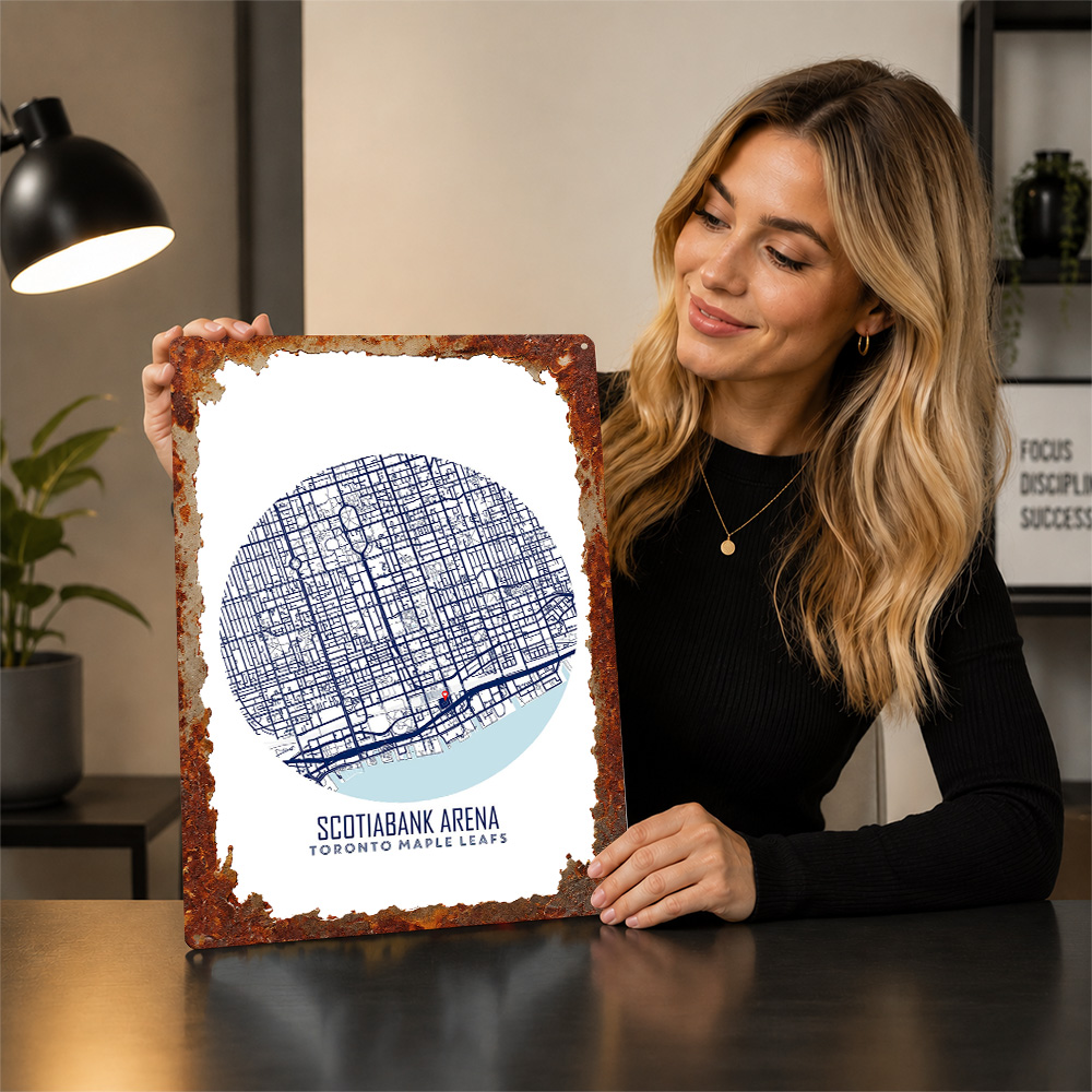 لوحة معدنية مخصصة بتصميم خريطة - مراجعة Custom Map Poster وسعره