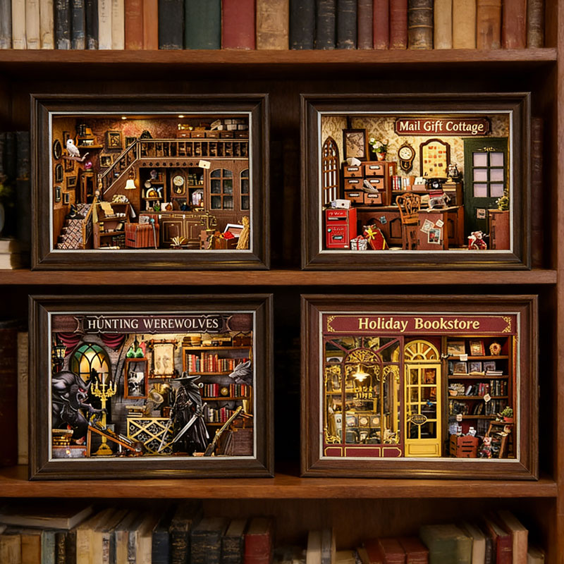 طقم ركن كتاب خشبي ثلاثي الأبعا - مراجعة Engraved Wood Frame وسعره