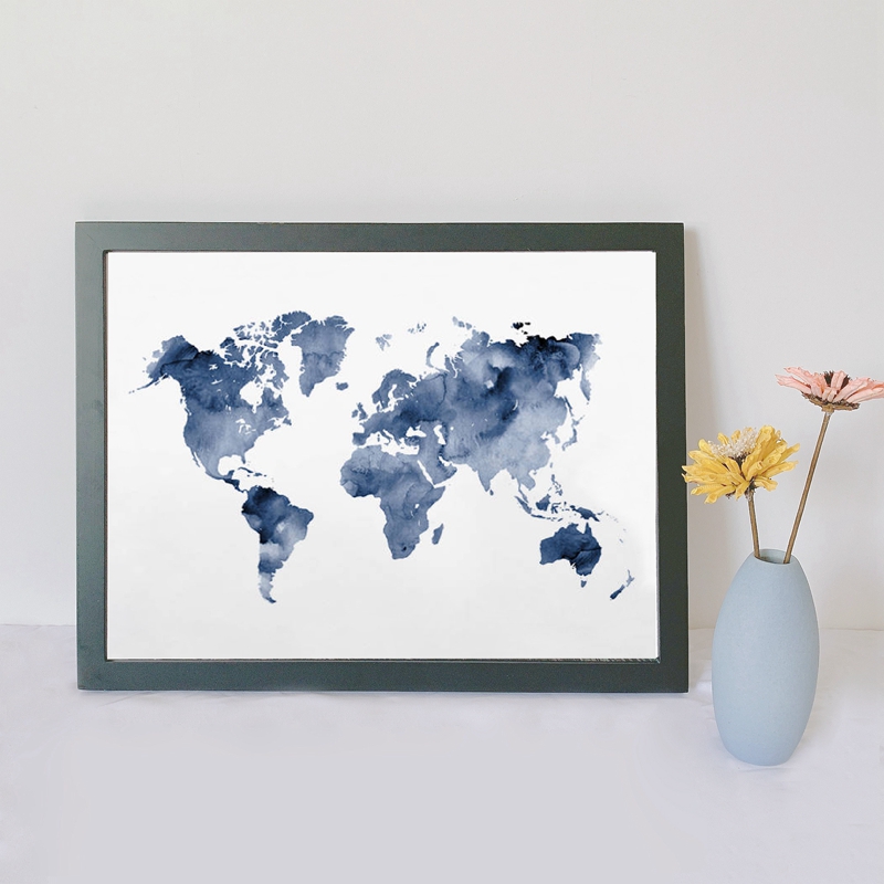 الأزرق خريطة العالم طباعة البح - مراجعة Custom Star Map وسعره