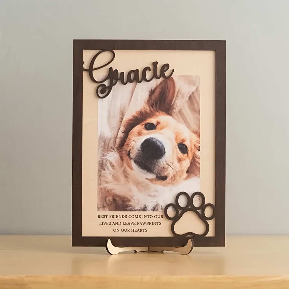 إطار صور خشبي مخصص للحيوانات ا - مراجعة Engraved Wood Frame وسعره