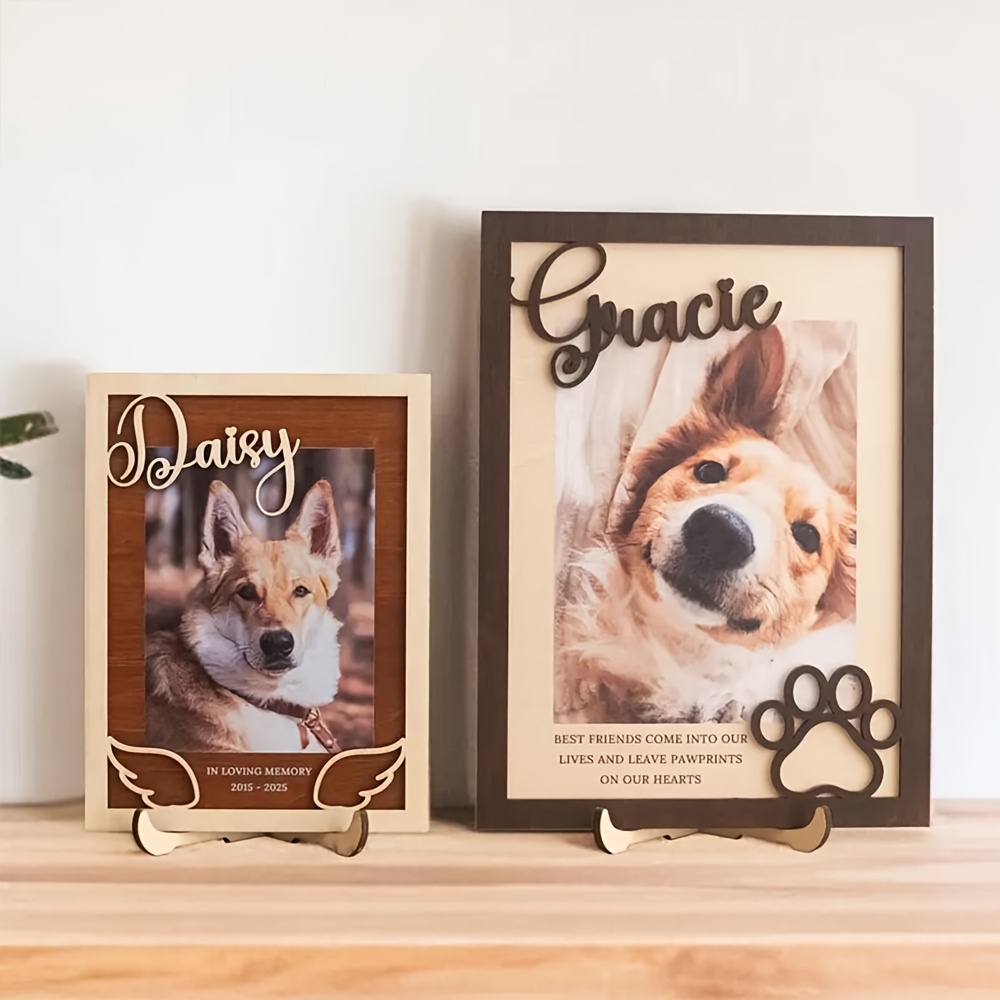 إطار صور خشبي مخصص للحيوانات ا - مراجعة Engraved Wood Frame وسعره