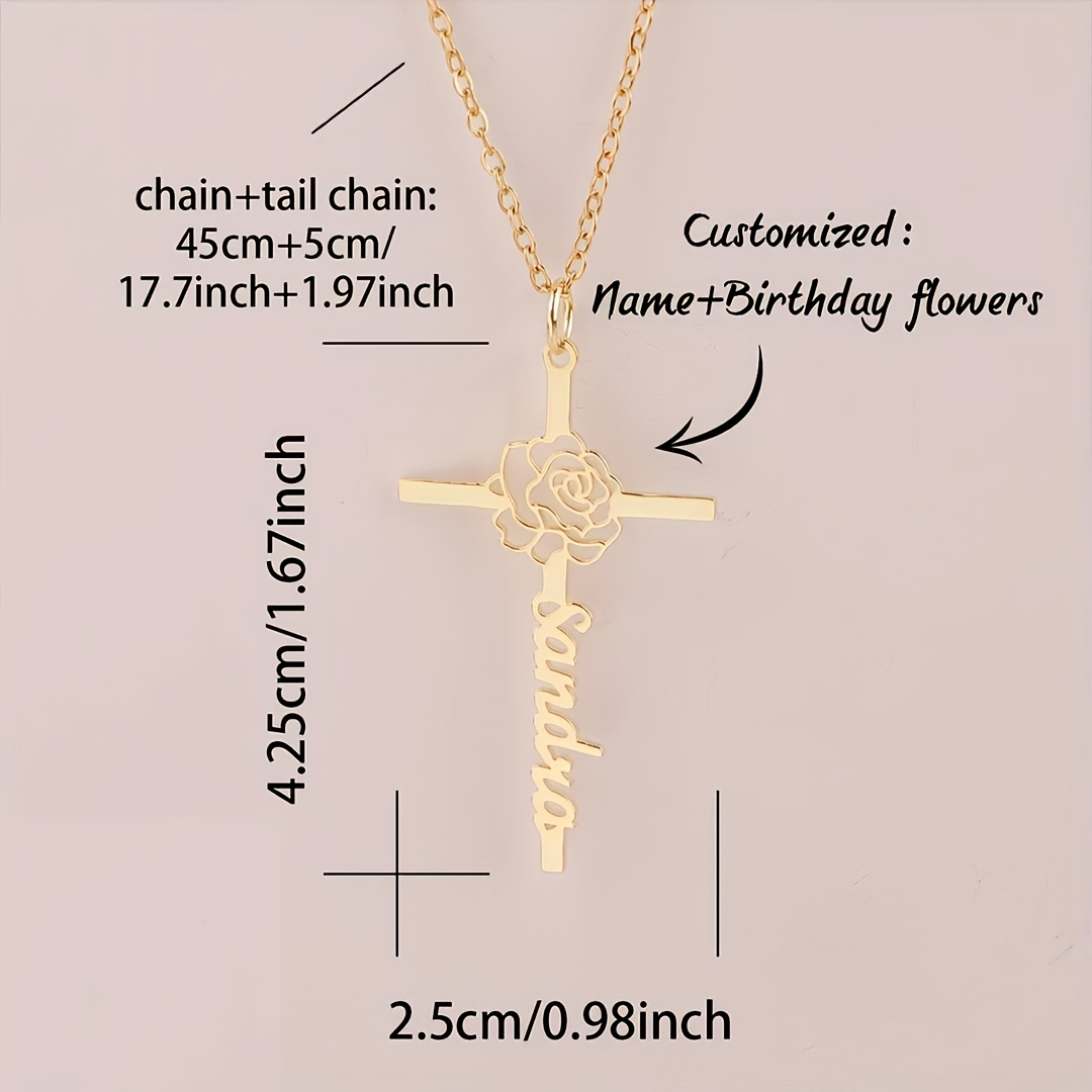 قلادة مخصصة بزهرة الميلاد واسم - مراجعة Birth Flower Necklace وسعره