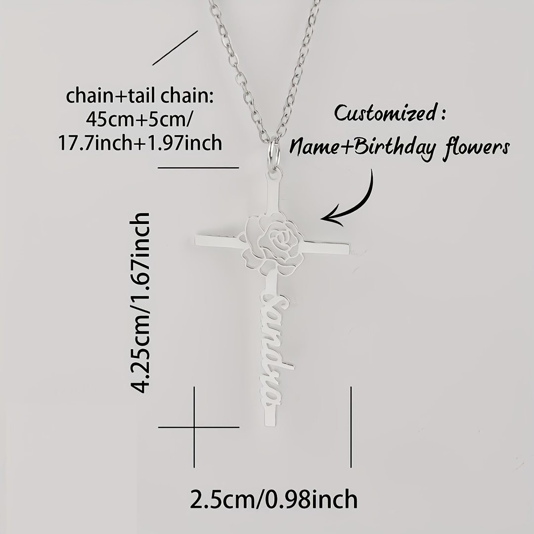 قلادة مخصصة بزهرة الميلاد واسم - مراجعة Birth Flower Necklace وسعره