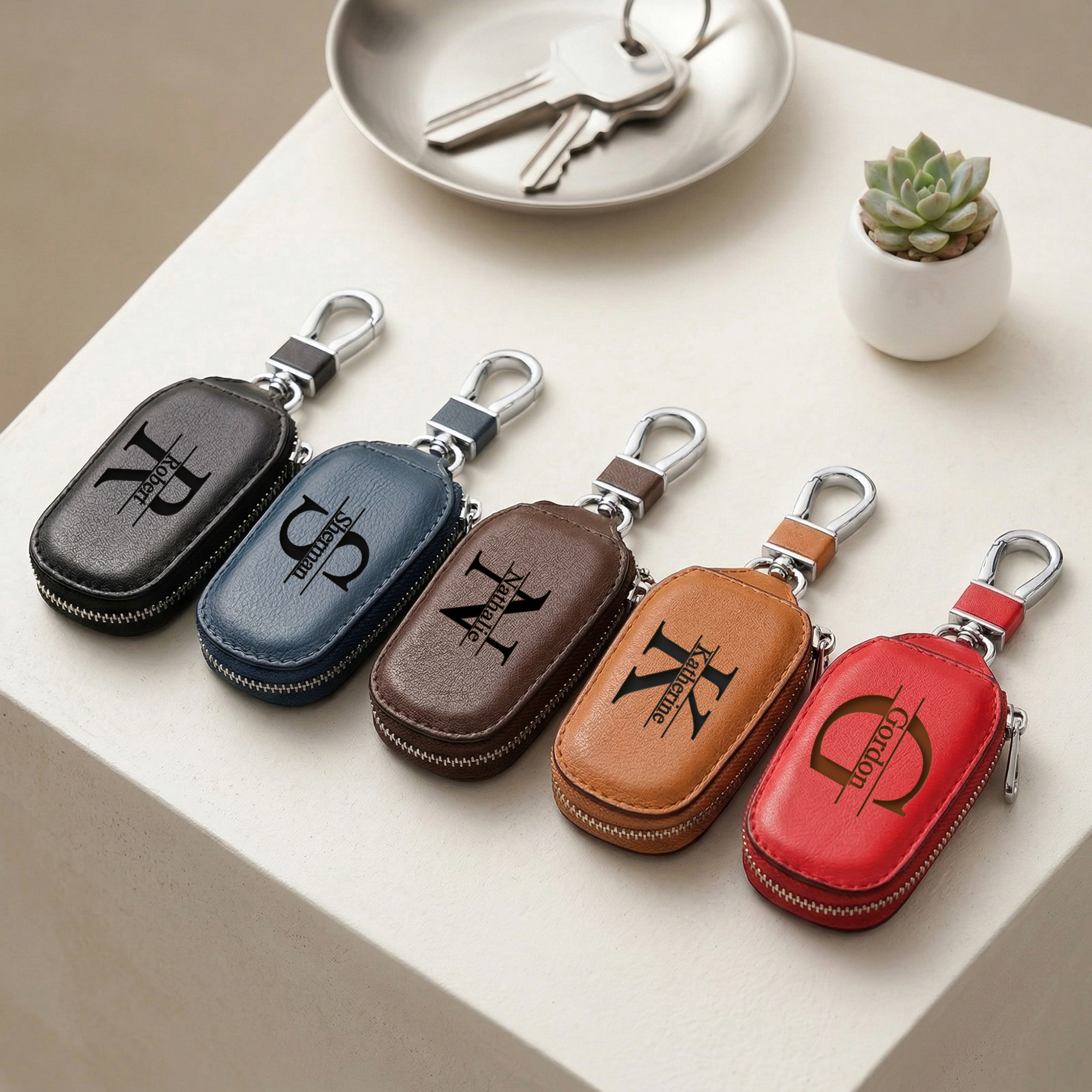 حافظة مفاتيح مخصصة بسحاب، قابل - مراجعة Monogram Keychain Leather وسعره