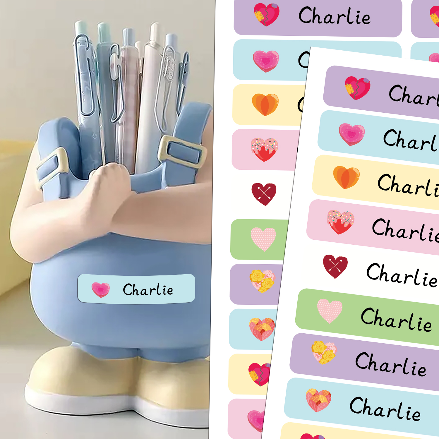 شخصية شكل قلب اسم العلامات ملص - مراجعة Personalized Name Box وسعره