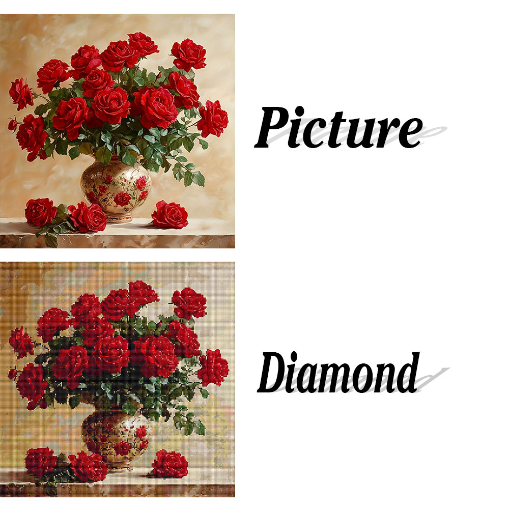 روز الماس اللوحة كامل مربع جول - مراجعة Photo Mosaic Print وسعره