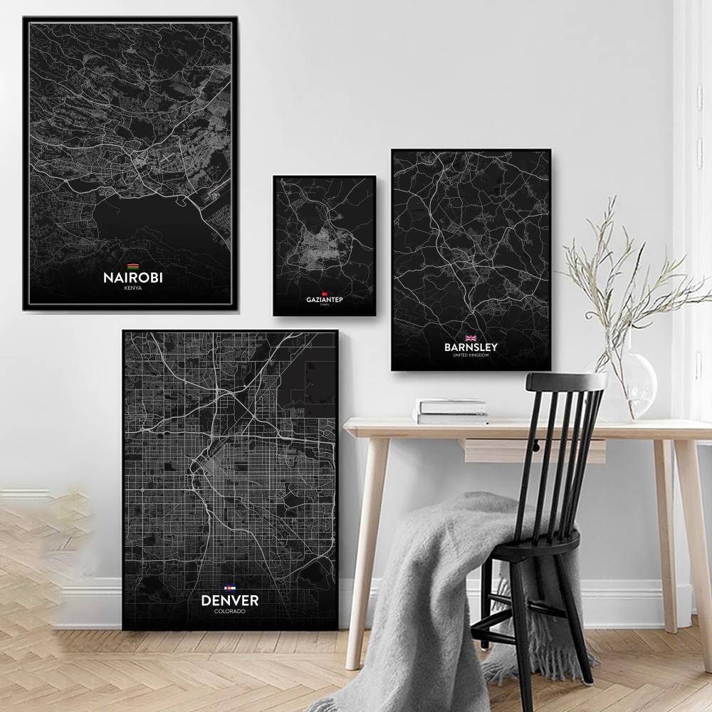 باريس لندن نيويورك مخصص خريطة  - مراجعة Custom Map Poster وسعره