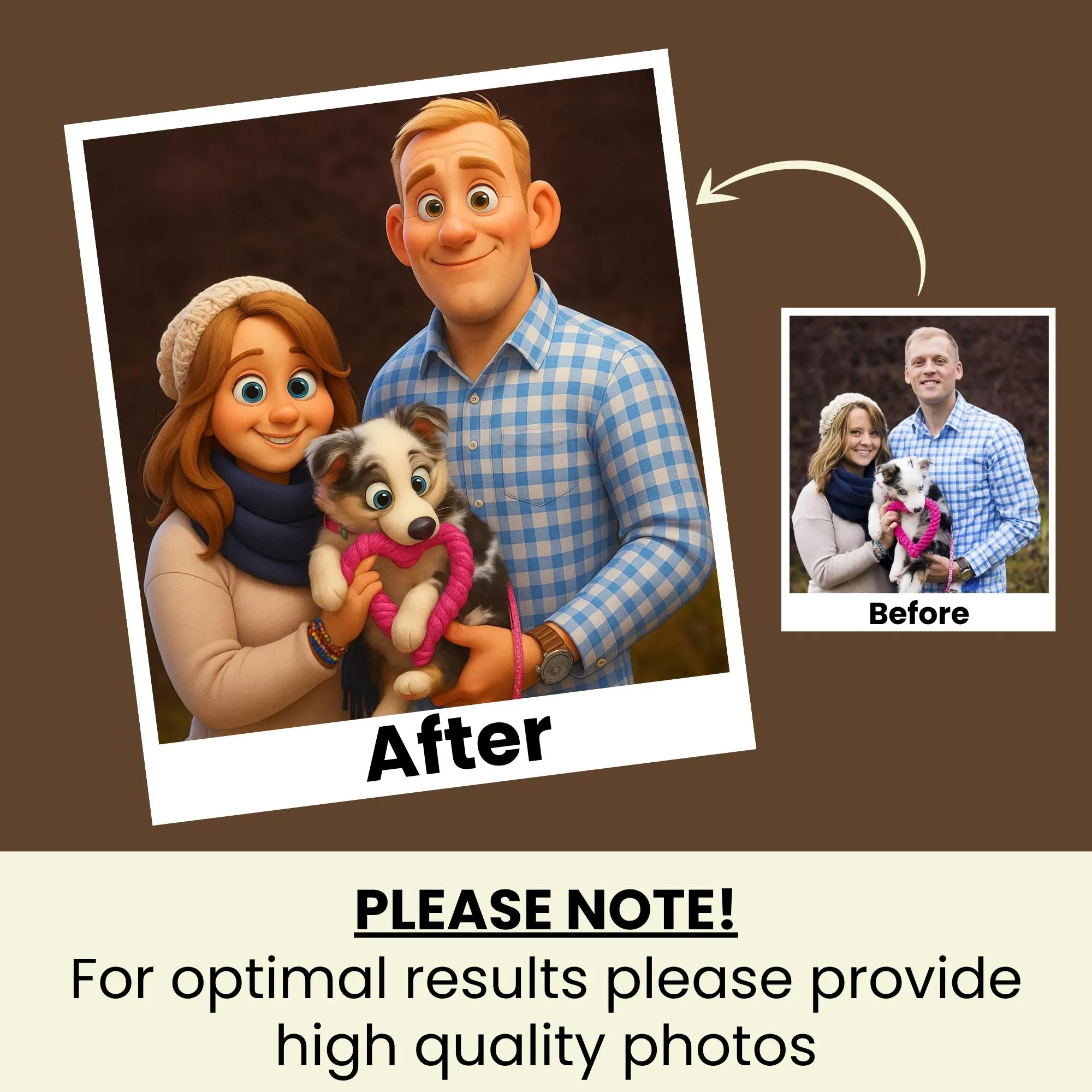 صور عائلية مخصصة بشخصيات متحرك - مراجعة Pet Portrait Custom وسعره