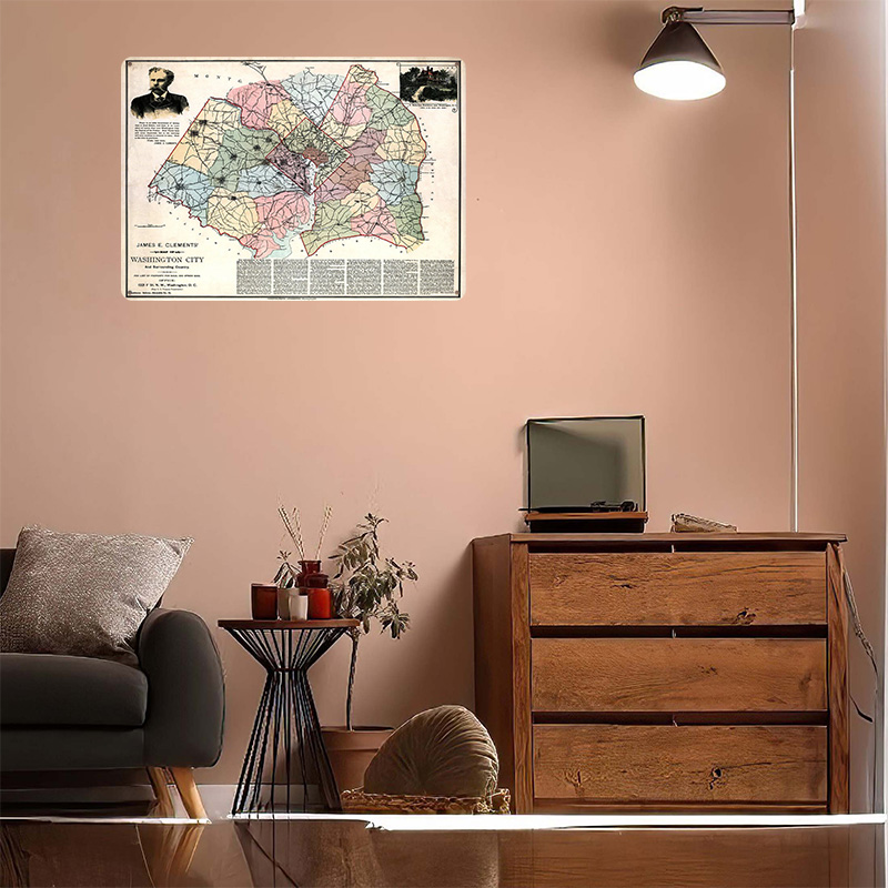 خريطة مدينة واشنطن مطبوعة كملص - مراجعة Custom Map Poster وسعره