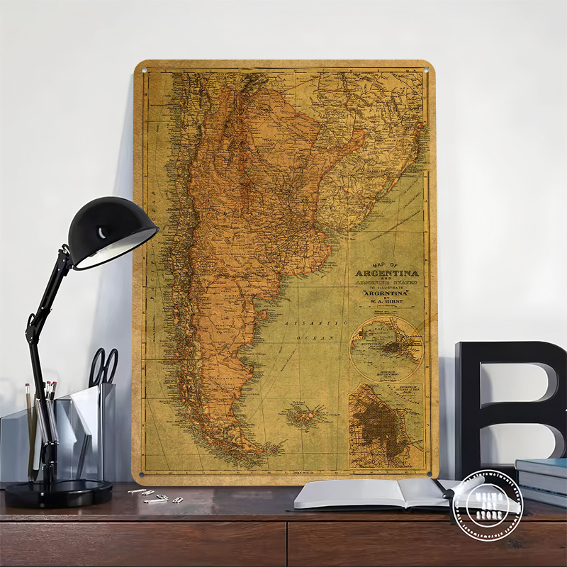 خريطة الأرجنتين العتيقة على لو - مراجعة Custom Map Poster وسعره