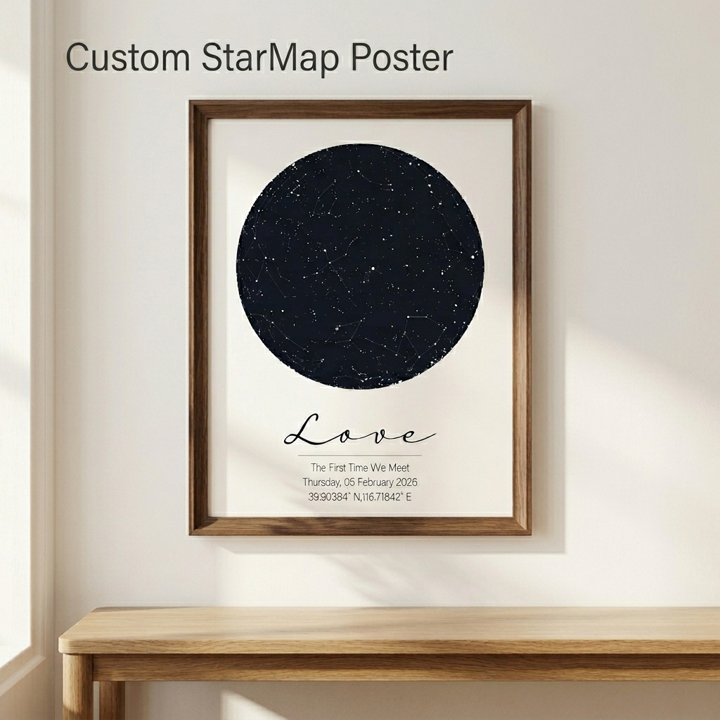 لوحة قماشية مخصصة لخريطة النجو - مراجعة Custom Star Map وسعره