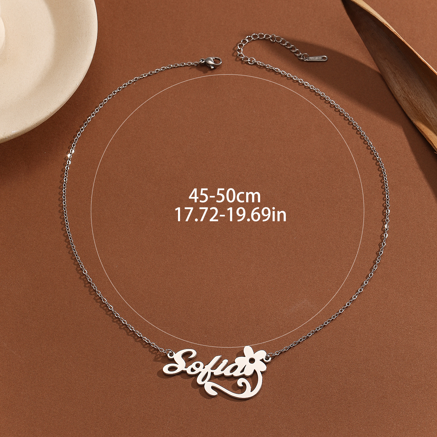 قلادة بدلاية بحروف زهرة للنساء - مراجعة Name Necklace Custom وسعره