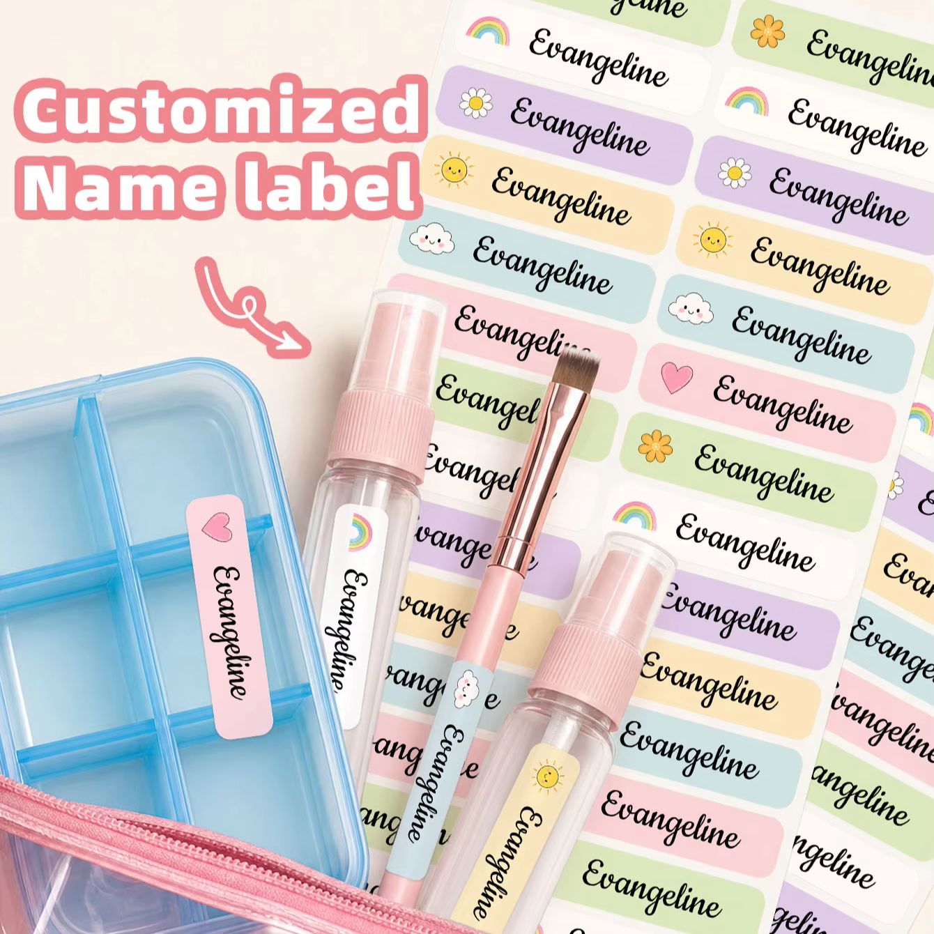 1-300 قطعة ملصقات أسماء مخصصة، - مراجعة Personalized Name Box وسعره