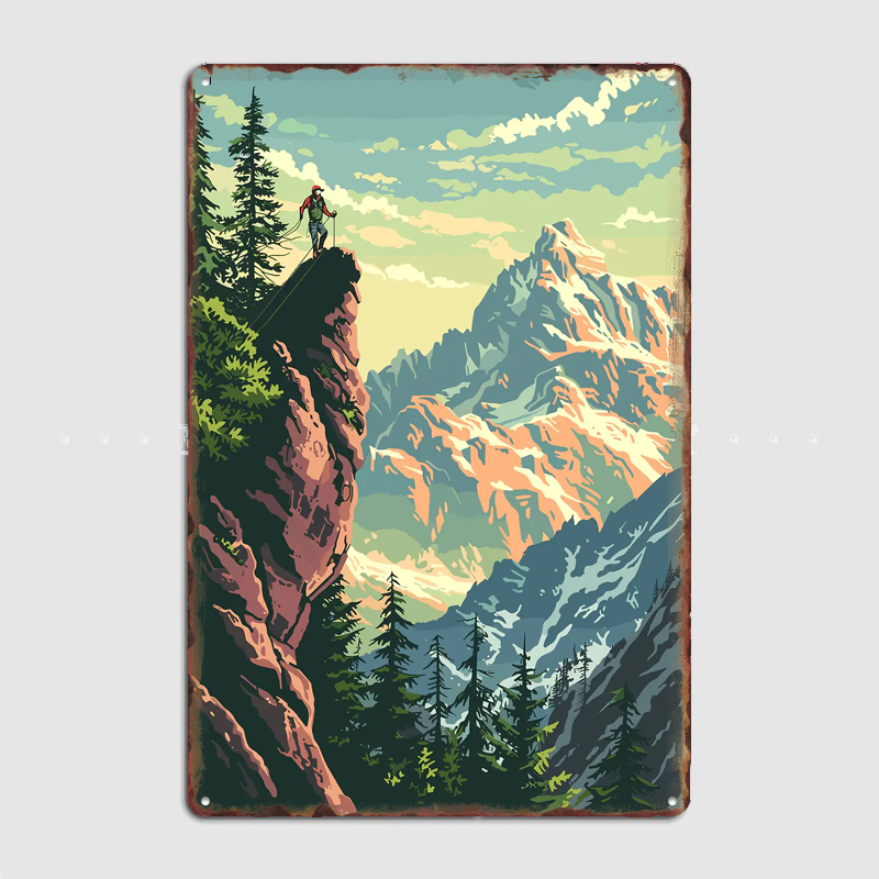 لافتة معدنية بتصميم منظر طبيعي - مراجعة Custom Map Poster وسعره