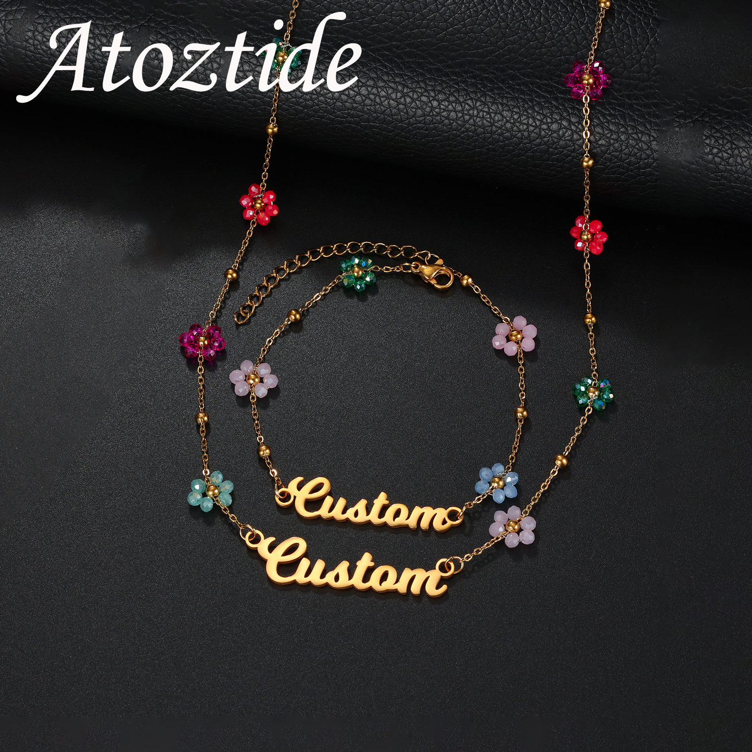 مجموعة مجوهرات مخصصة بالاسم من - مراجعة Birth Flower Necklace وسعره