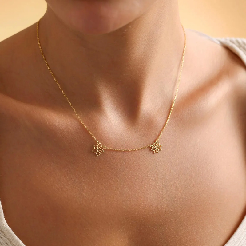 تخصيص الولادة الزهور قلادة الن - مراجعة Birth Flower Necklace وسعره